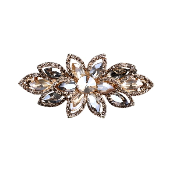 VANIDO Flat Hair Clips for Fine Hair Womens Barrettes for Fine Thin Hair Barrettes for Thick Curly Hair Womens Large Hair Clips And Barrettes Hair Barrettes for Thin Hair Floral Rhinestone Hairpin