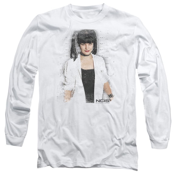 Ncis Abby Skulls Long Sleeve Adult 18/1 T-Shirt White