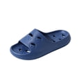 thumbnail image 3 of IEMIEMIEM Mens Shower Shoes Quick-Dry Bathroom Slippers with Drainage Hole Non-Slip Gym Slides Arch Support Pool Shower Sandals for Dorms 8-8.5 wide, 3 of 5