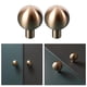 thumbnail image 3 of 2 perillas de pequeña sala de latón cepillado, manijas y tiradores de puerta de muebles de de oro con tornillo para vestidores, cajones, ,, 3 of 9