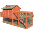 thumbnail image 3 of Omitree NEW 98" Wheel Solid Wood Chicken Coop Backyard Hen House 4-6 Chickens with Nesting Box, 3 of 9