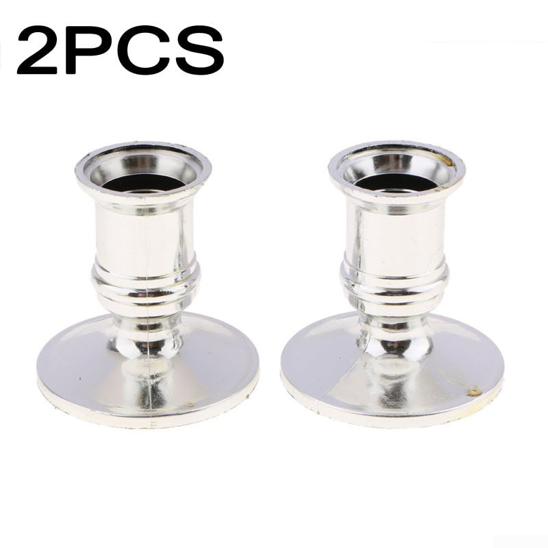 2pcs Candle Base Candle Holders Fits Standard Candlestick Plastic Taper Portable 