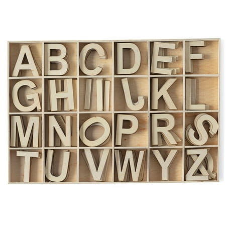 UPC: 0195158458206 | 121 Piece Wood Letter Set by Make Market®