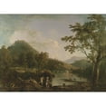 thumbnail image 3 of Richard Wilson 18x14 Black Modern Framed Museum Art Print Titled - Dinas Bran from Llangollen (1770 - 1771), 3 of 5