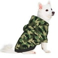 thumbnail image 2 of Fotbe Camouflage Dinosaur Print Small Dog Sweater Hoodies Pet Grey Hooded Soft Fleece Sweatshirts with Pocket Fall Winter Puppy Cat Sweaters Warm Clothes-Large, 2 of 7