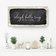 thumbnail image 2 of Crafted Creations Black and White 'Sleigh Bells Ring' Canvas Christmas Wall Art Decor 8" x 16", 2 of 5