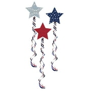 Way to Celebrate Patriotic Stars Dizzy Danglers 36", 3 ct