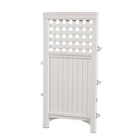 Suncast Outdoor Garden Yard 4 Panel Screen Enclosure Gated Fence, White (2 Pack)