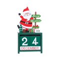 thumbnail image 4 of Tres adornos de calendario de Navidad de madera, regalos de Navidad, calendario de madera de alce y muñeco de nieve de Papá Noel BRILLAR Rojo Verde, 4 of 5