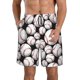 thumbnail image 1 of Fotbe Cute Baseball Trajes de Baño Estampados para Hombre, Shorts de Verano de Secado Rápido, Ropa de Playa, Bañadores-Small, 1 of 6