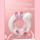 thumbnail image 3 of Auriculares inalámbricos con micrófono, bonitos conejos, niñas, Rgb, Led, estéreo, música, Bluetooth, auriculares para juegos de teléfono para niños, Gamer, 3 of 5
