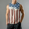 thumbnail image 4 of Men's Sleeveless American Flag Tank Top Patriotic Workout USA Flag Gym Vest For Fitness Sports, 4 of 4