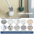 thumbnail image 4 of Toilet Brush,silicone Toilet Brush,with Holder Wall Mounted,with No-slip Long Handle Uick, 4 of 4