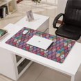 thumbnail image 3 of Long Mouse Pads for Desk,Red Boho Ethnic Geometric Pattern Desk Mats on Top Of Desks, Desk Mouse Pad Extra Large with 3mm Non-Slip Base and Stitched Edge for Gaming,Office,Work,Home 31.5"x15.7", 3 of 6