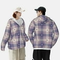 thumbnail image 6 of Easygdp Heart Check Plaid Lightweight Long Sleeve Sun Shirt Sports long-Sleeved Sun Protective Clothing, Quick Drying Breathable - Medium, 6 of 9