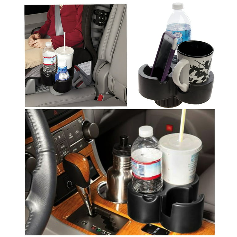 Trio Car Cup Holder Expander, Drink Holder Organzier for Phone