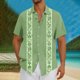 thumbnail image 2 of Mens Casual Botón Arriba Camisas Manga Corta Vintage Boliche Cuba Playa Camisas de Verano Botón Arriba, 2 of 5