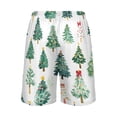 thumbnail image 3 of joogoo Mens Swim Trunks Christmas Trees Beach Shorts Drawstring Elastic Waist Swimwear Bathing Suits M, 3 of 7