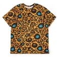 thumbnail image 3 of Men's Leopard Print T Shirt, All Over Animal Print Short Sleeve Crewneck Tee, Lightweight Breathable Casual Fashion Shirt,4XL, 3 of 7