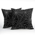 thumbnail image 2 of Halloween Pillow Covers 18x18 inch Set of 2 Spider Web Festival Decorative Outdoor Throw Pillow Covers Famliy Decoration for Home Living Room Couch Sofa, 2 of 6