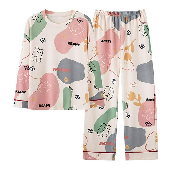 GDREDA Soft Pajamas for Women Pajamas For Women Set Womens Pajamas Plus Size Pajamas For Women Casual Pajamas Women's Suspenders Home Wear Two Piece Sets Women Pajama Sets pyjamas Multicolour,M