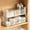 2-Tier-Clear, variant on Medicine Cabinet Organizer with Adjustable Dividers, Clear Vertical Layered Backward Slanting Shelves for Pressed Powder/Lip Gloss/Mascara Storage