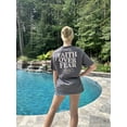 thumbnail image 5 of MOUSYA Faith Over Fear T-shirt Women Oversized Christian Religious Sayings Tees Drop Shoulder Tee Tops, 5 of 10