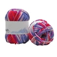 thumbnail image 1 of Crochet Yarn Multi-Colored Sweater Scarf Gloves Baby Garment Bundle Accessories DIY Gifts Comfortable Skeins Set Threads 4-Ply 05blue and red, 1 of 5