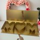 thumbnail image 5 of Caja de flores vacía con forma de letra para mamá, caja de regalo rellenable, flor de moda para el Día de la Madre Oro, 5 of 9