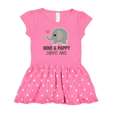 

Inktastic Mimi and Pappy Love Me Elephant Gift Baby Girl Dress