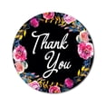 thumbnail image 1 of Darling Souvenir Rond 45 Pcs Floral & Vignes Frontière Noir Merci Autocollants Enveloppe Sceau-1,6 Pouces, 1 of 4