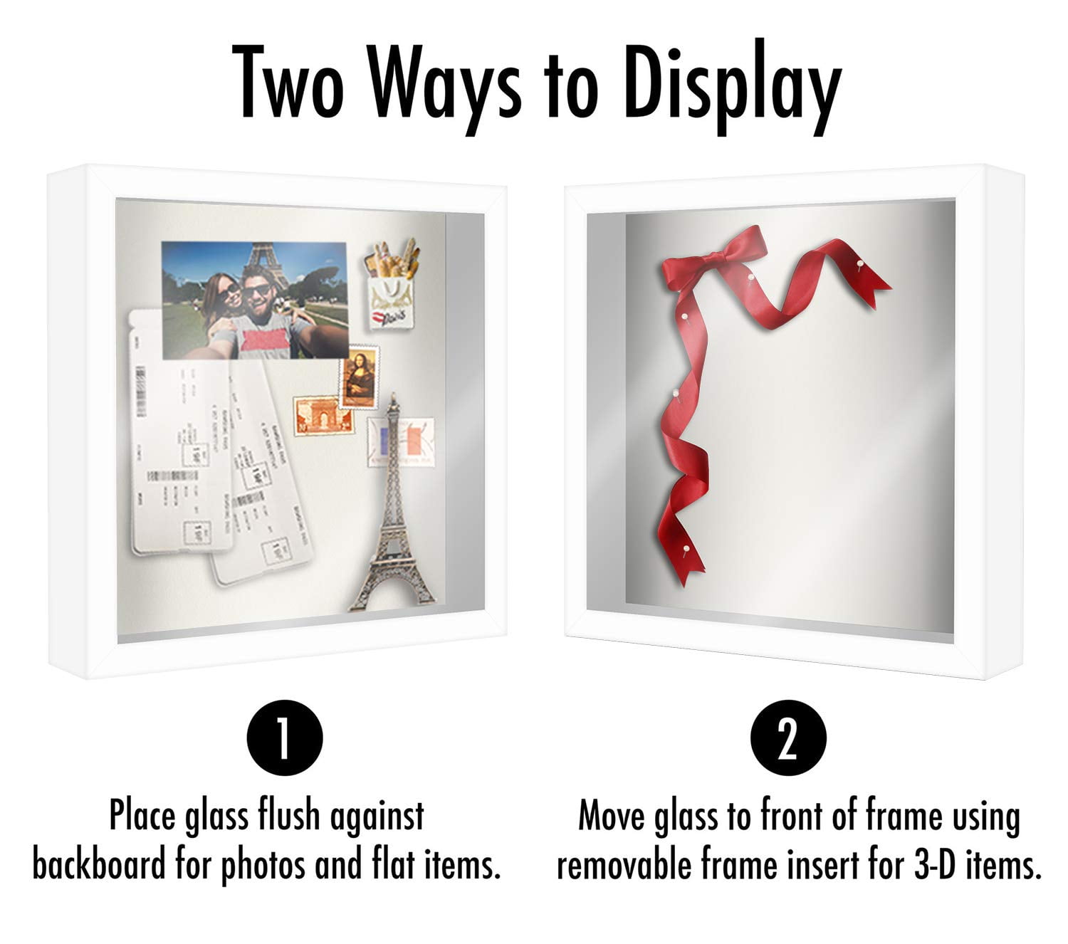 Americanflat 11x11 Shadow Box Frame, White