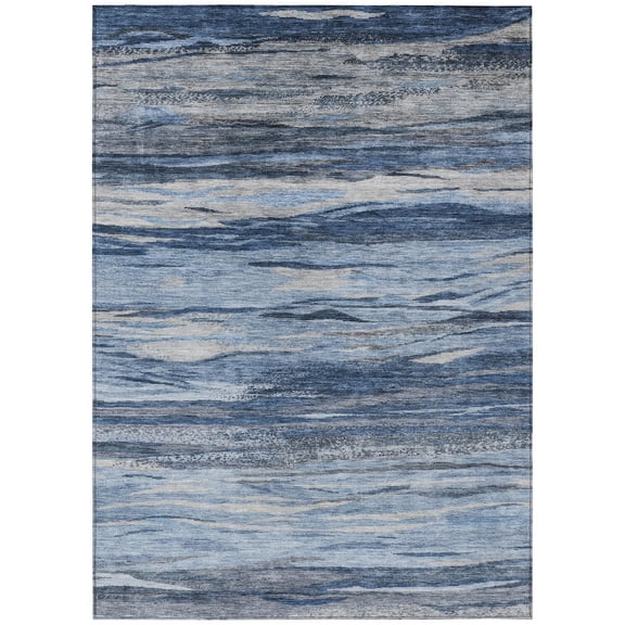 Dalyn Rugs Machine Washable Indoor/Outdoor Chantille Blue 10' x 14' Rug