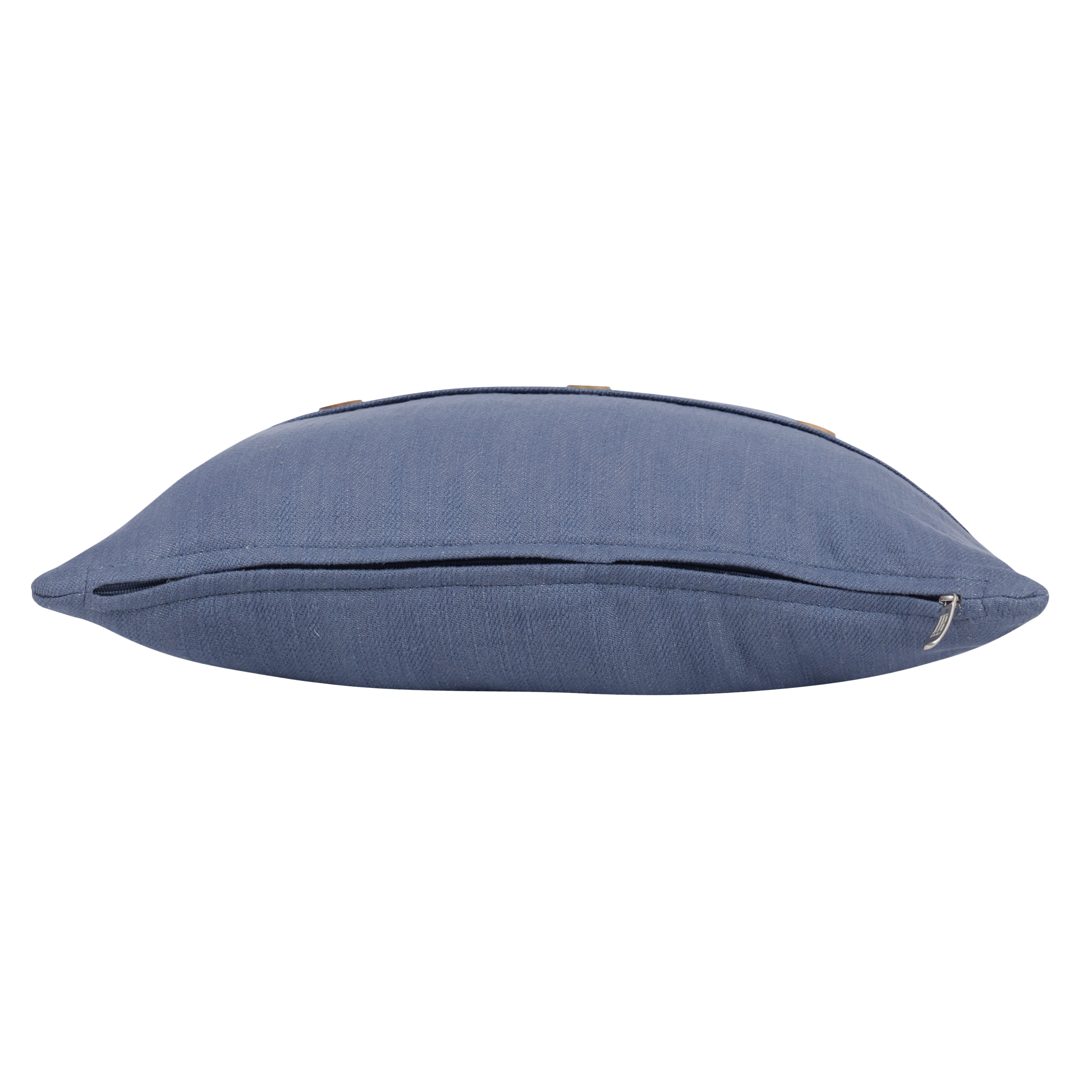 Harlow Hill Theo Blue Solid 20" x 20" Cotton Adult Decorative Feather Filled Pillow