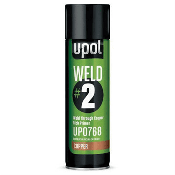 U Pol Products UP0768 WELD#2 Weld-Through Primer, 450 mL, Copper, 53.8 sq-ft Coverage, 10 to 20 min Air Dry Curing