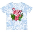 thumbnail image 3 of Inktastic Flamingo with Tropical Flowers Boys or Girls Toddler T-Shirt, 3 of 5