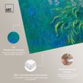 thumbnail image 4 of Claude Monet-Irises Blue Monet Art Prints Canvas Wall Art by Art Remedy, Gallery Wrapped, 12"x12", 4 of 7
