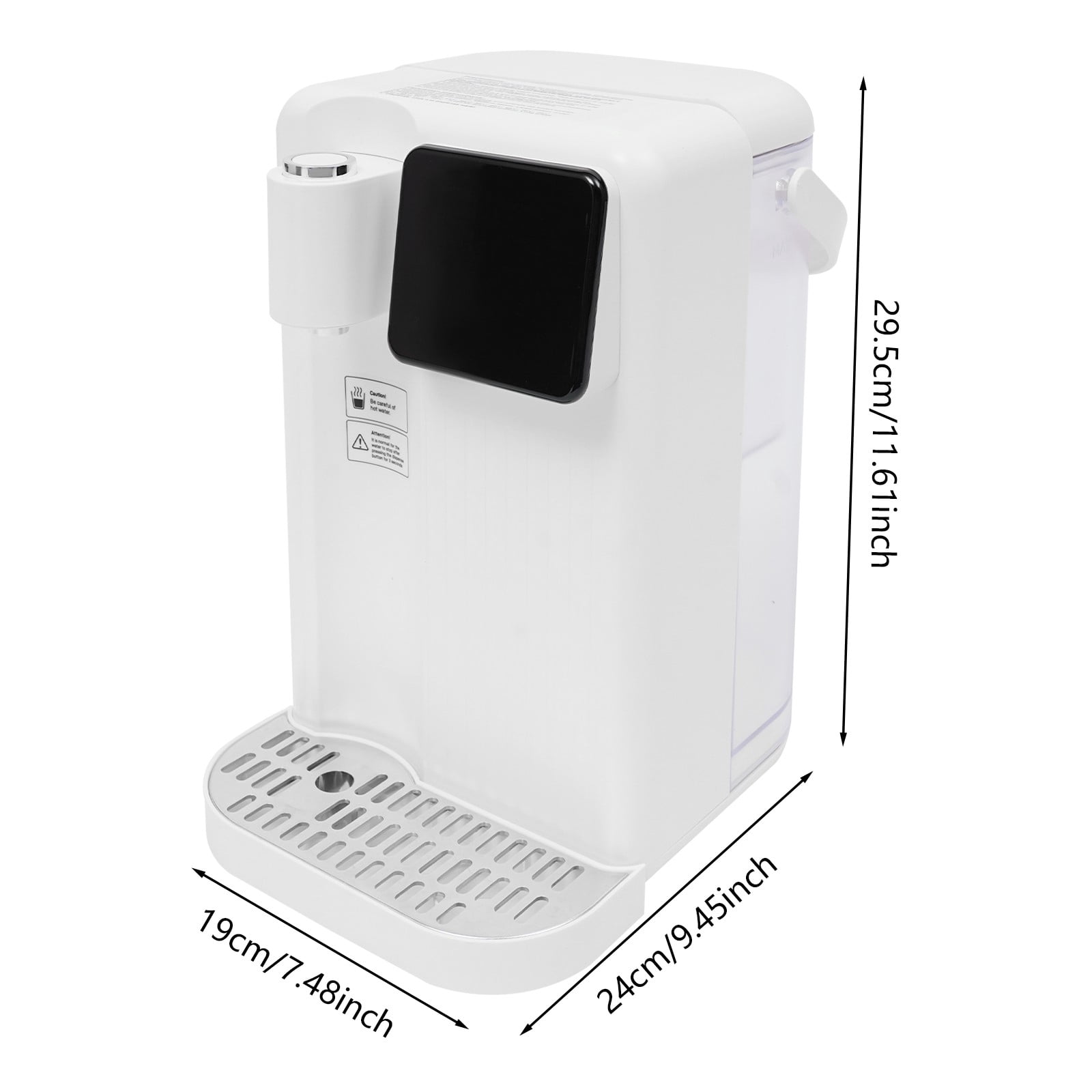 3s Instant Hot Water Dispenser, 2200W Countertop Hot Water Dispenser with LED Display & Light and 3L Water Tank, Water Warmer Hot Water Dispenser for Travel Hotel Bedroom Office White 110V