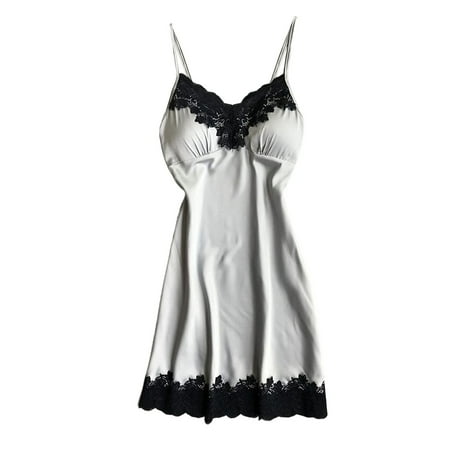 Zuwimk Lingerie For Women Women Lingerie with Garter Lace Bustier Set with Underwire Negligee Dress (No Stockings)