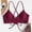 w93# Wine479, variant on Wuxian Women Summer Denim Swimwear Solid Color Halter Deep V- Neck Backless Lace Up Bathing Bra Bikini Fashionable Beachwear Swimming Padded Tankinis Tops,Blue,M