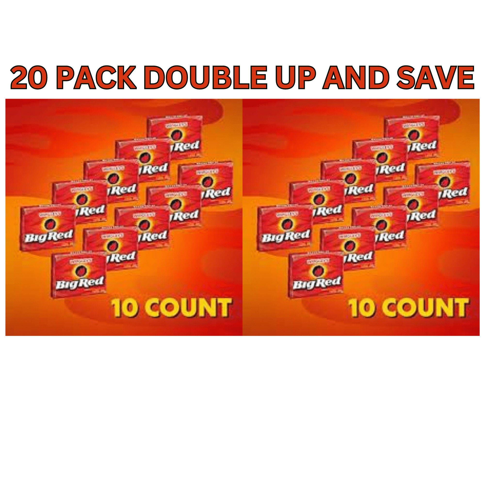 Wrigley's BIG RED CINNAMON Chewing Gum, 15 Pieces Each Pack (Pack of 20) DOUBLE UP and SAVE