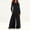 Black, variant on Sleeveless Rompers for Women Halter Jumpsuits for Women Solid Color with Zipper Loose Fit Plus Size Rompers Summer for Beach and Vacation