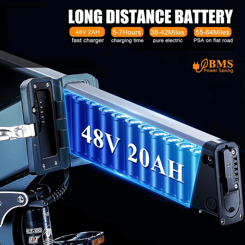 ITSTANDS Electric Bike Removable Lithium Battery,UL2849 48V 20Ah for R5 PRO ebike Burchda