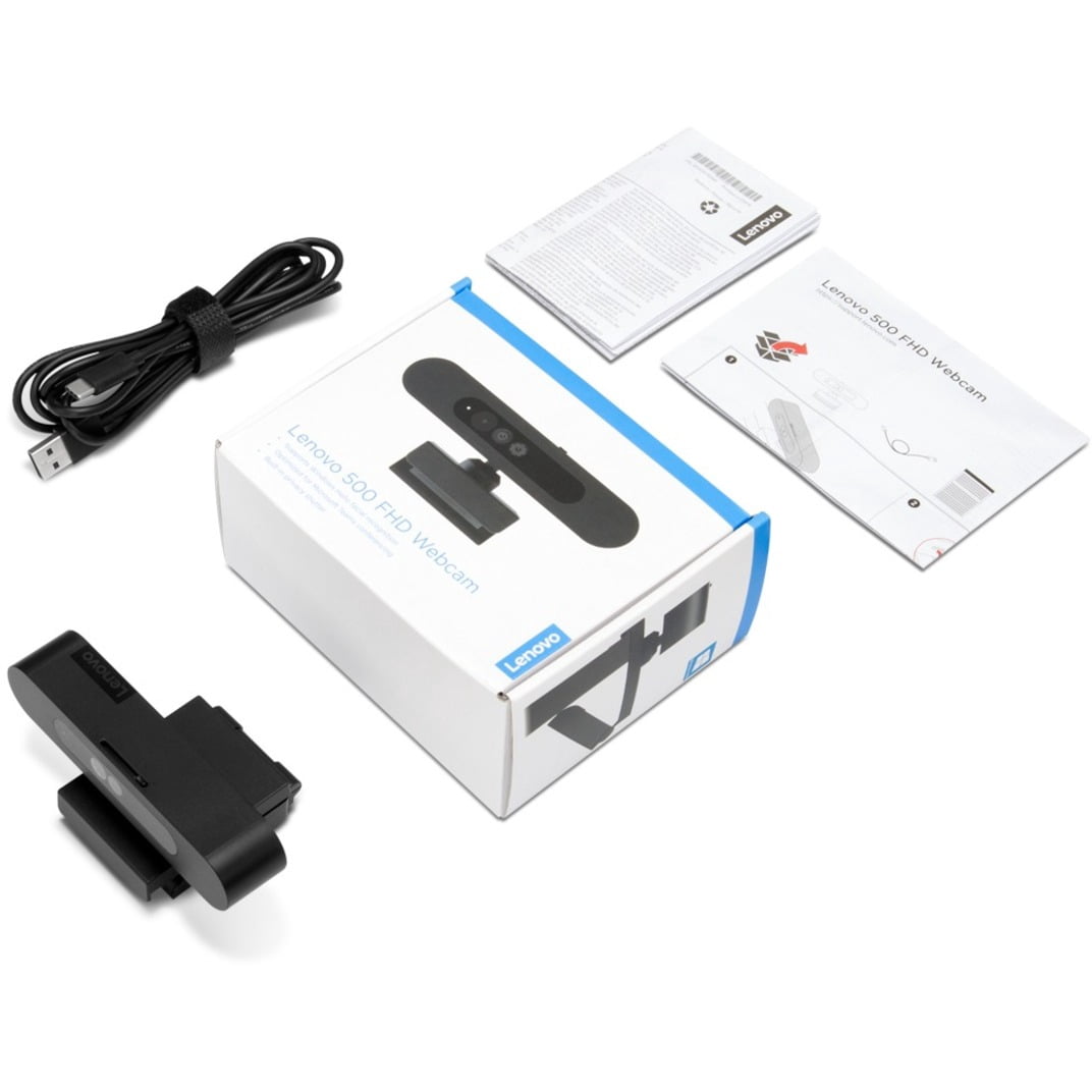 Lenovo Webcam 30 fps Black USB 2.0 Retail 1 Pack 4XC0V13599