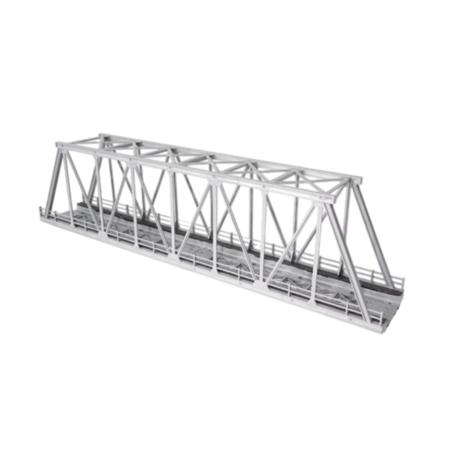 QSTDGVPW 1 Piece 1:87 HO Scale Steel Truss Railway Bridge Model Kit with Single-ribbon Lattice Design for Model Train Dioramas and Scenic Railroad Layouts