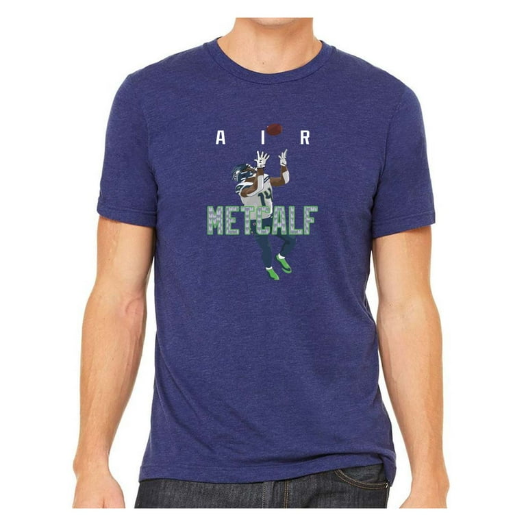 Shedd Shirts Triblend Dk Metcalf Seahawks Air T-Shirt Medium, Women's, Blue