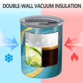 thumbnail image 2 of 12oz Coffee Tumblers Blue and Gold Marble Shimmer Streaks Pattern Stainless Steel Vacuum Insulated Travel Tumbler Coffee Cups Mug with Lid and Straw with Cleaning Brush for Cold & Hot Drinks, 2 of 5