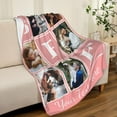 thumbnail image 5 of Custom Blanket for Birthday Anniversary Customized Gifts for Mom Dad Couple Girlfriend Boyfriend Wife Husband, Photo 3, 4 Sizes Blankets, 5 of 5