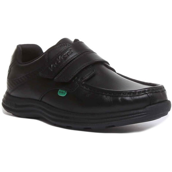 Kickers Reasan Strap Men's 2 Strap Hook And Loop Shoes In Black Size 7.5