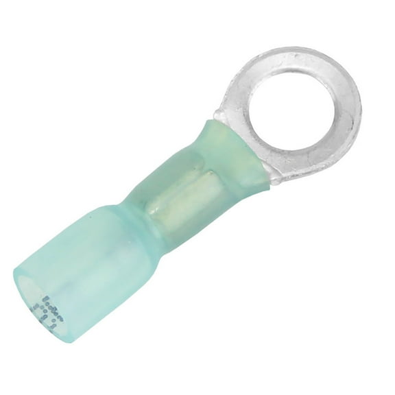 Pacer 16-14 AWG Heat Shrink Ring Terminal - 1/4" Stud Size - 25 Pack | Bundle of 10